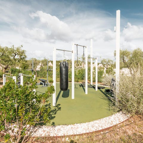 Feel energised after an uplifting workout in the outdoor gym