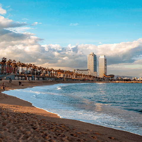 Drive down to Platja del Cavalló and feel the golden sand between your toes