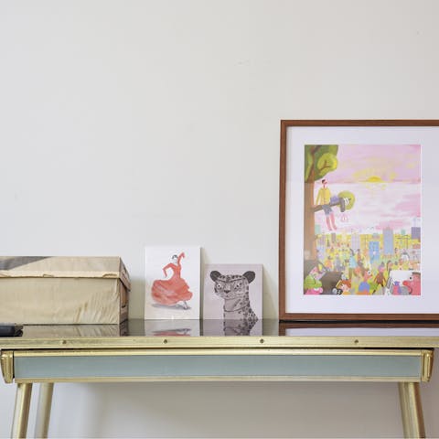 The host's eye for quirky art