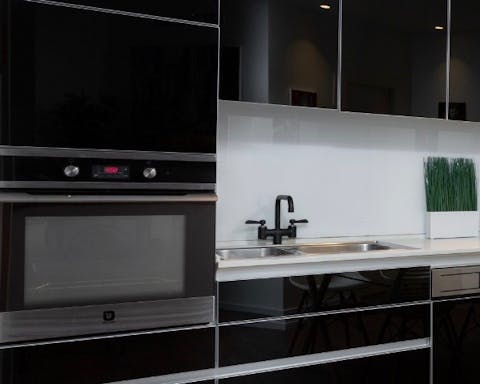 The modern and sleek kitchen