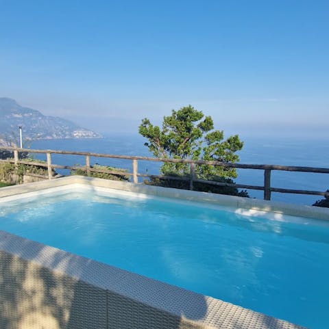 Experience the bliss of your own private pool overlooking the sea