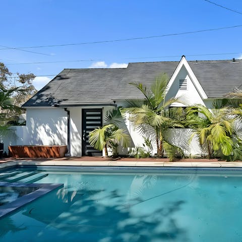 Cool off from the Cali sunshine with a dip in the pool