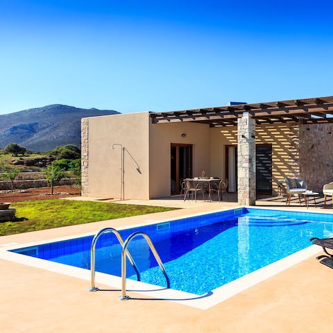 Cool off from the heat of the day with a swim in the private pool