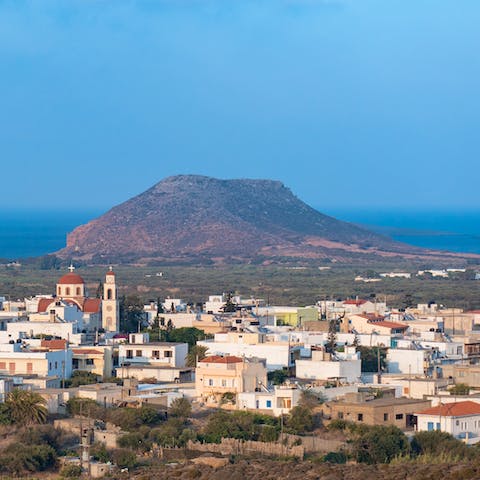 Visit the charming town of Palekastro where you can indulge in some local wine in traditional tavernas