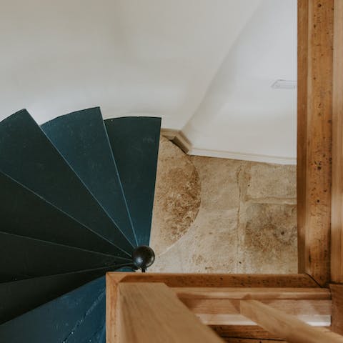 An elegant spiral staircase