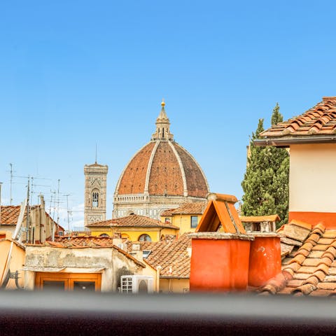 Catch a glimpse of the cathedral from the bedroom