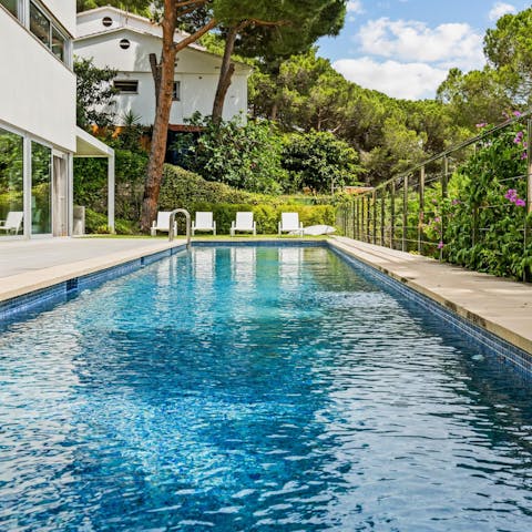Cool off with a refreshing dip in the lap pool