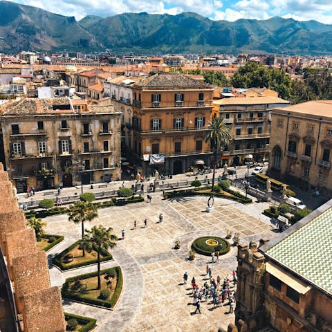 Venture twenty minutes south to the vibrant city of Palermo