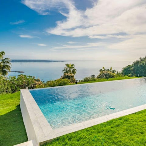 Enjoy incredible views while swimming in the pool