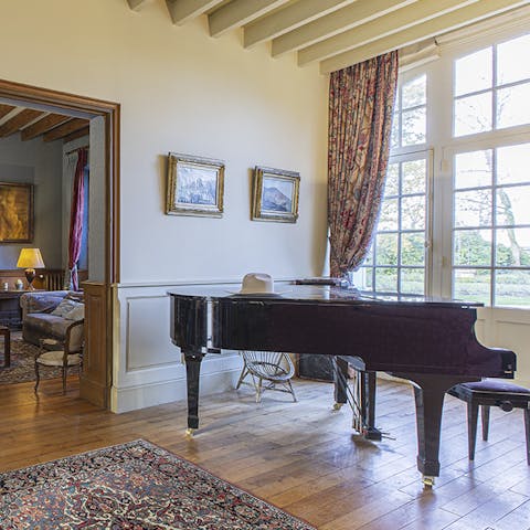 Gather around the piano on cooler nights