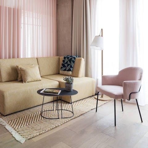 Hide away in your stylish, central apartment