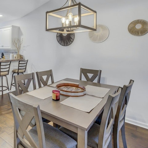 Cook up delicious home-cooked meals and enjoy them at the dining table