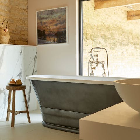 Soak your cares away in a well-deserved bubble bath