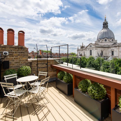 Take your morning coffee or evening drinks onto the balcony