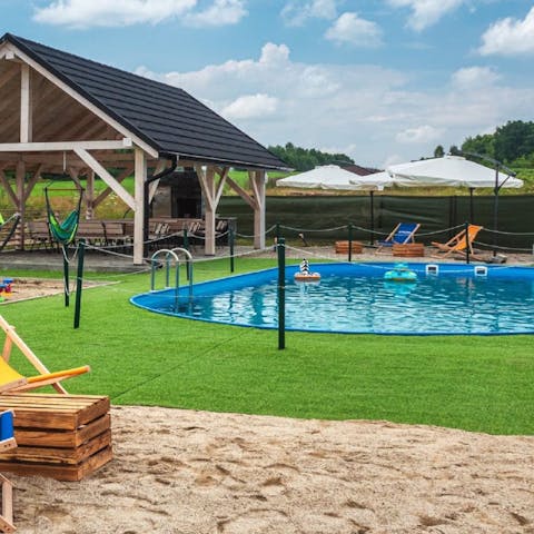 Let the kids enjoy the outdoor pool and play area