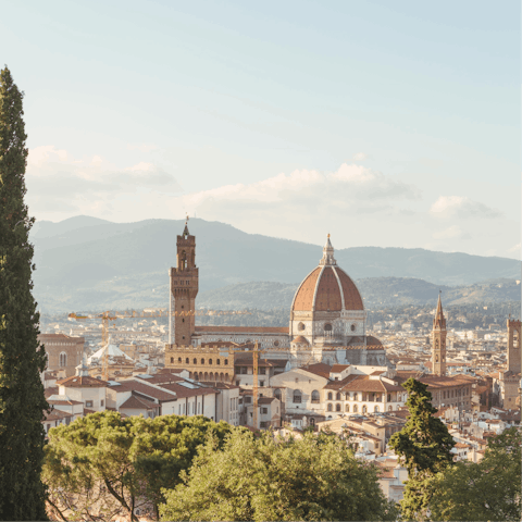 Take a day trip to Florence to see the sights – it's 75km away