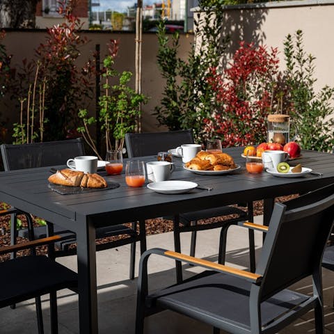 Sit down to an alfresco breakfast on the terrace