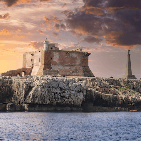 Kayak over to Isola di Capo Passero, just off the coast
