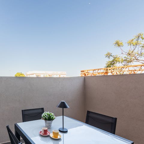 Enjoy a glass of Sicilian wine on the balcony after a day at the beach