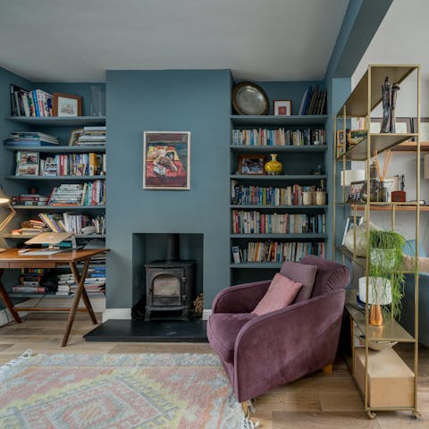 Wind down with a book or catch up on work