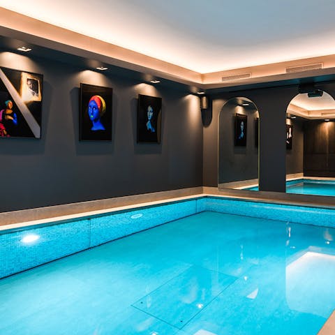 Cool off in the private indoor pool