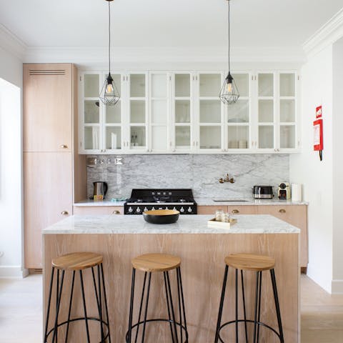 Cook in the gorgeous kitchen