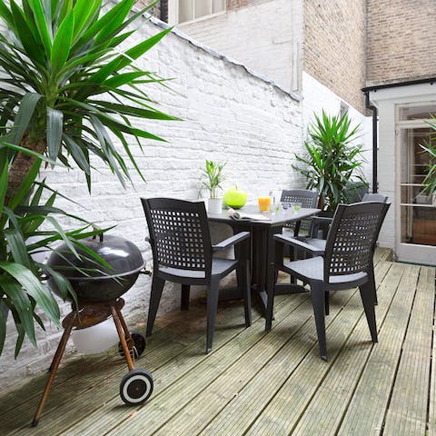 The superb outdoor space