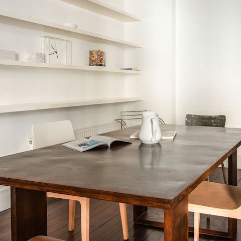 Ample dining space