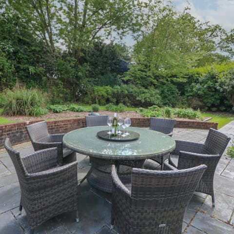 Spend warm weather in the pristine garden