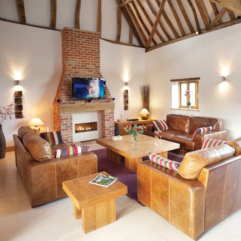 Gather for cosy movie nights in the living room