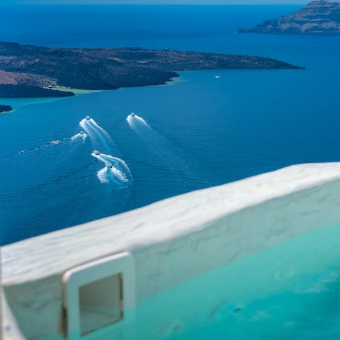 Enjoy the sea vistas from the Jacuzzi with a glass of Champagne