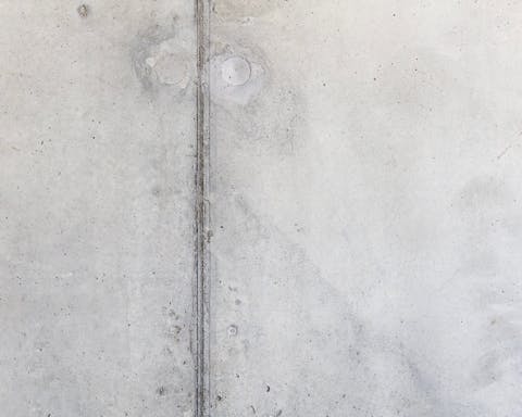 The exposed concrete walls