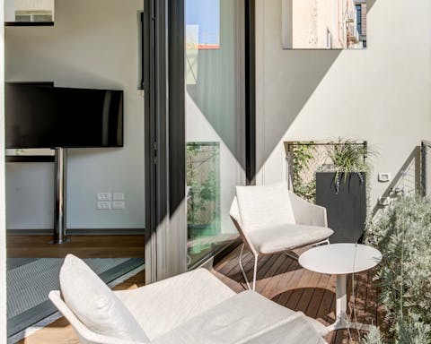 Take full advantage of the apartment's balcony on summer afternoons