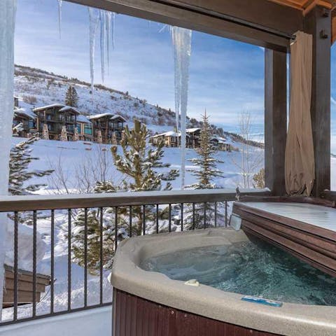 Soak your tired muscles in the hot tub