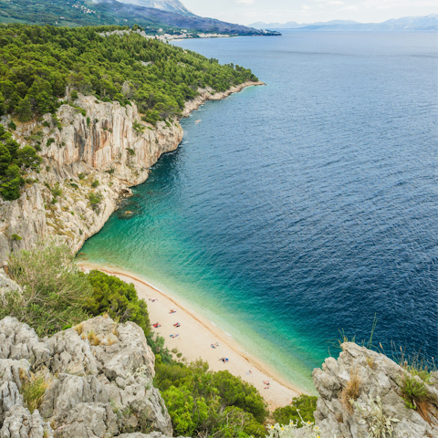 Stay just 300 metres from the sea