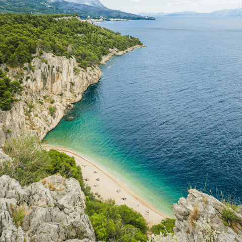 Stay just 300 metres from the sea