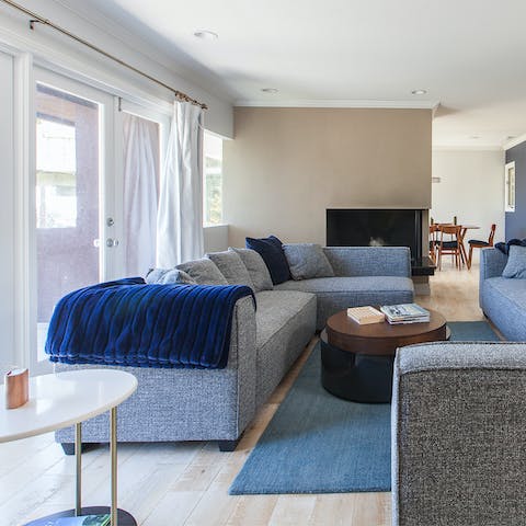 The very comfortable sofas