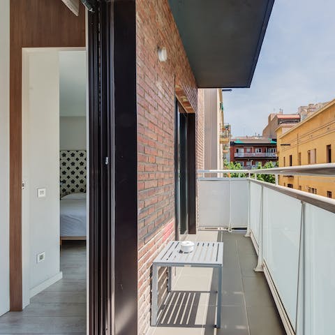 Take your morning cup of coffee out onto your private balcony