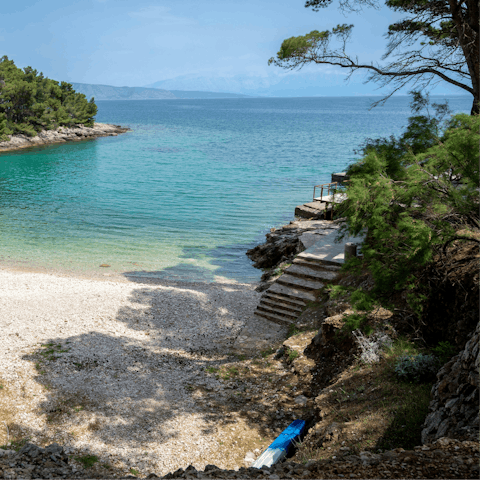 Wander 400m to one of Brač's beaches