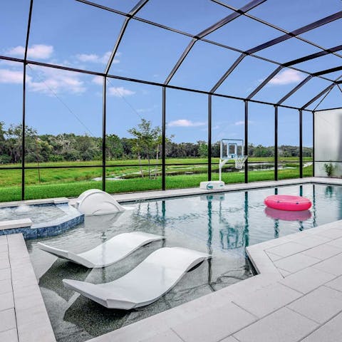 Embrace total relaxation while lounging by the pool