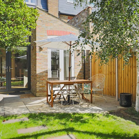 Find the perfect spot for evening drinks in the garden