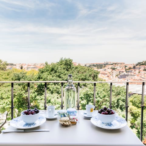 This view across the city