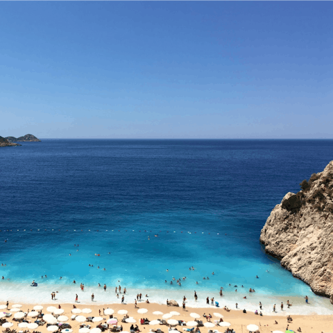 Head to Kalkan to enjoy a day at the beach or visit the harbour to book a boat trip