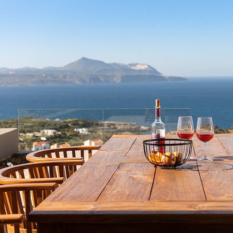 Enjoy dinner with a view from the terrace