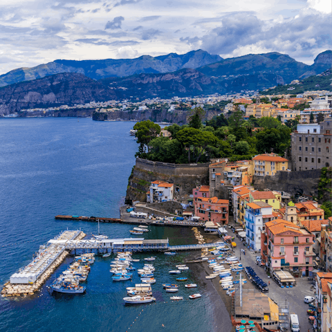 Visit the colourful coastal town of Sorrento (twenty-five minutes' drive)