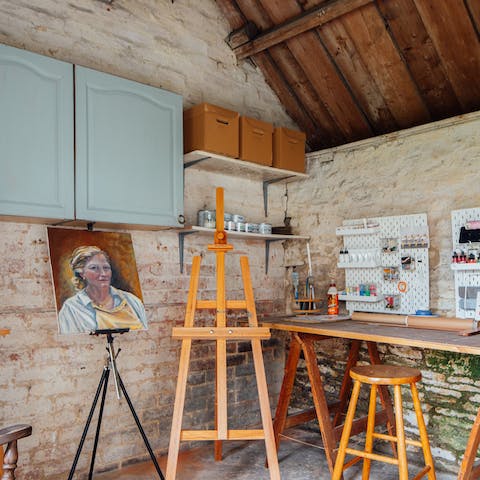 Let your creative side out in the artist's studio