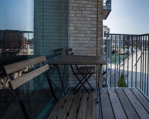 The sunny balcony for two