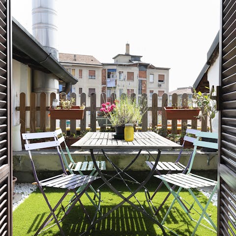 Fresh air on the balcony