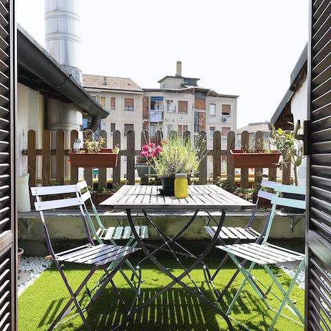 Fresh air on the balcony