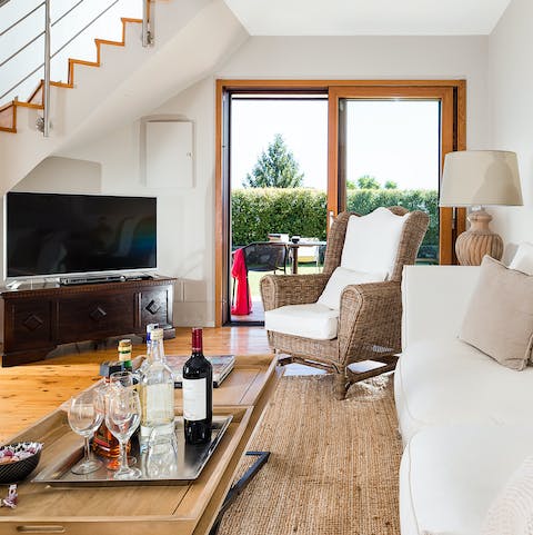 Curl up on the sofa with a glass of wine at the end of the day